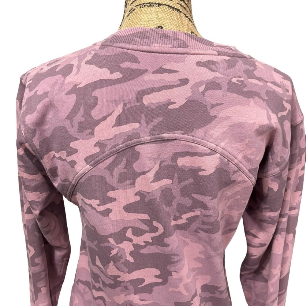Lululemon All Yours Crew Terry Sweatshirt Pullover Incognito Camo Pink Size 4 - Picture 3 of 7